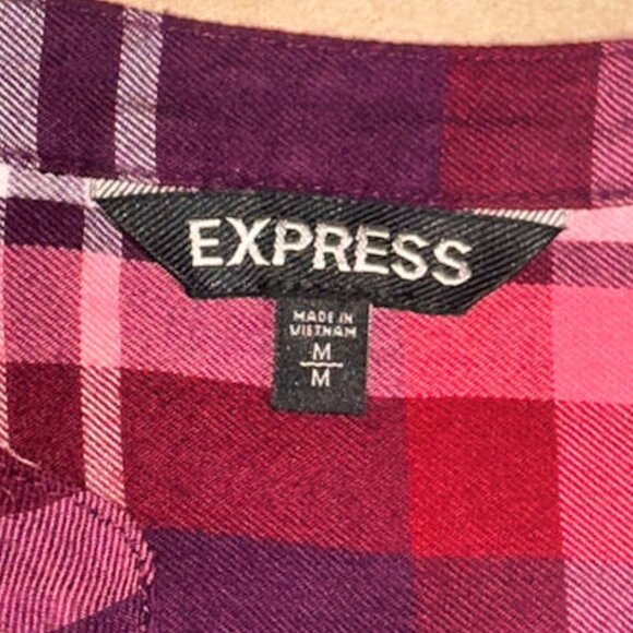 Express Henley T-Shirt, Shades of Purple, COrset Tie-up on Bodice - Picture 8 of 8